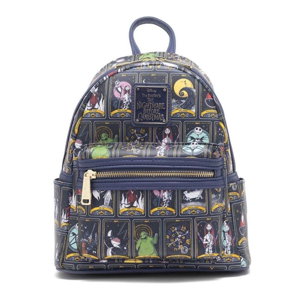 Loungefly Disney Nightmare Before Christmas AOP Tarot Backpack Exclusive NWT